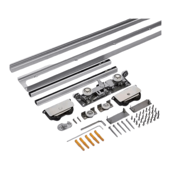 ShabanastoresSliding Hidden Door Track Set Soft Close kg Silver