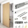 ShabanastoresSliding Hidden Door Track Set Soft Close kg Silver