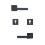 Shabana Sicuro Door Handle Set With Cylinder 4 Pcs Black 563 New