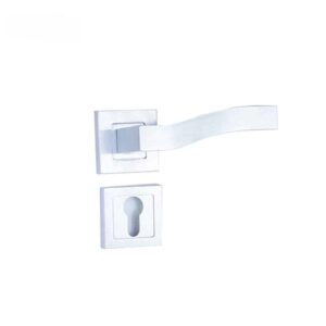 Shabana Stores Sicuro Door Handle Set With Cylinder 4 Pcs Chrome Matt New