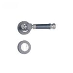 Shabana Stores Doganlar Door Handle Set With Cylinder 4 Pcs Nickel Fame New