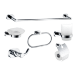 طقم اكسسوارات حمام 6 قطع كود 85000 | كروم