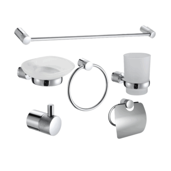 Bath Accessories Set Of 6 Pieces Code 99700  Chrome