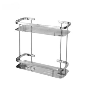 Shabana Stores Corner Bathroom Stainless Steel 2 Floors Silver New
