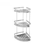 Bathroom Corner Stainless Steel 3 Floors   Silver