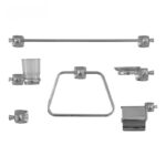 Shabana Stores Turkish Bath Accessories Set Of 6 Pieces Chrome New