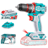 Total Compact Brushless Cordless Drill 20v  55nm   1 Battery And Charger