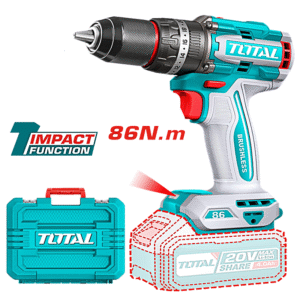 Total Li-ion Impact Drill 20v - 86nm - 2 Batteries