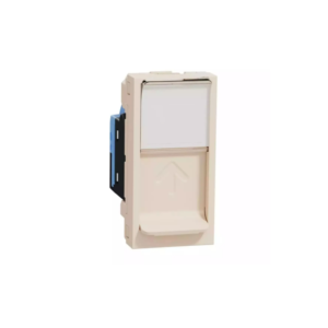 شنايدر مخرج نت Cat 6 بغطاء حماية - مجموعة نيو يونيكا - بيج